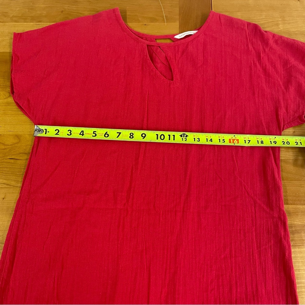 Soft Surroundings Hi Low Cutout Red Dress medium - Picture 8 of 10